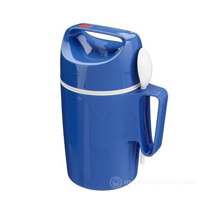 THERMAL FLASK WITH SPOON BLUE