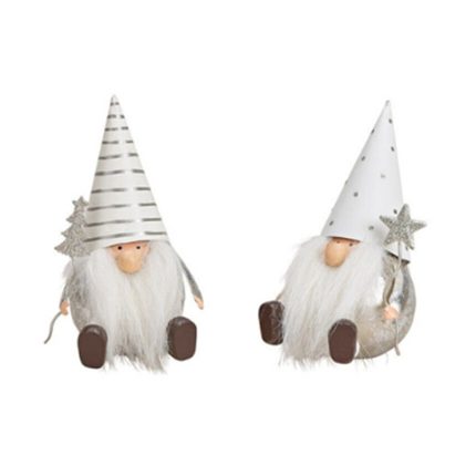 METAL SILVER/WHITE SANTA