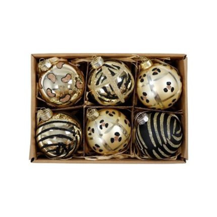 GLASS BALLS LEOPRINT