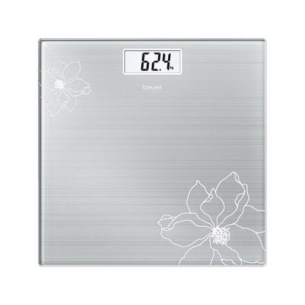 BATHROOM SCALE GLASS FLOWER 150KGS BR