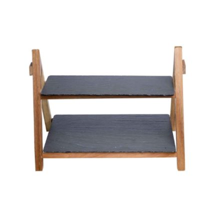 CAKE STAND 40*24*32CM SLATE