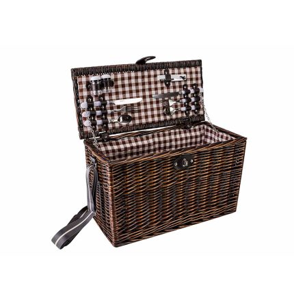 PICNIC BASKET 4P BROWN 49*23*H29CM