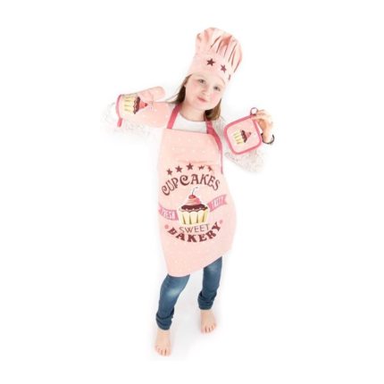 APRON SET KIDS CUPCAKES