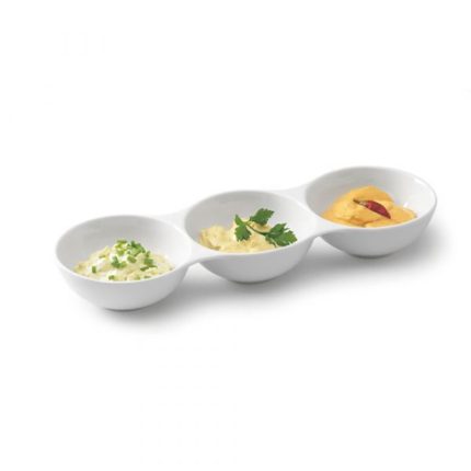 BOWL  3 SECTORSCM 37X12H6 PARTY BIANCO