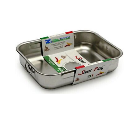 OVEN DISH RECT 25CM S/STEEL 18/10 N/STIC