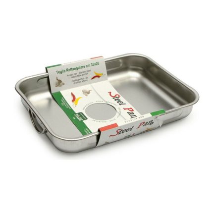 OVEN DISH RECT 35CM S/STEEL 18/10 N/STIC