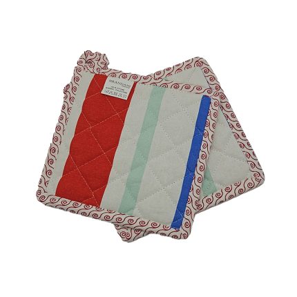 POT HOLDERS STRIPPED 18X18 SET 2