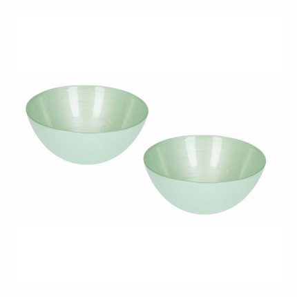 BOWL ARES AQUAMARINE SET 2 15X6.5CM GLAS