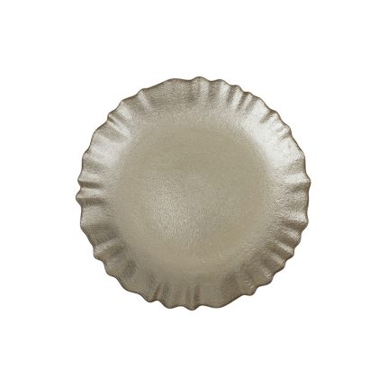 PLATE CHAMPAGNE 28CM LUREX