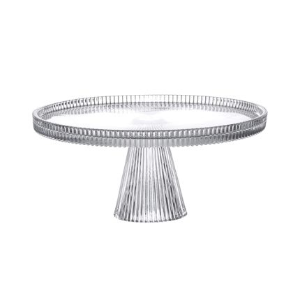 CAKE STAND TRANSPARENT GLASS 24.5CM