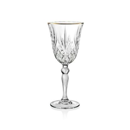 GLASS WINE GOLD LINE CRYSTAL