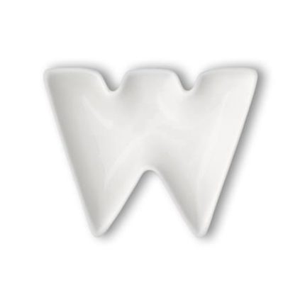 LETTER W PORCELAIN