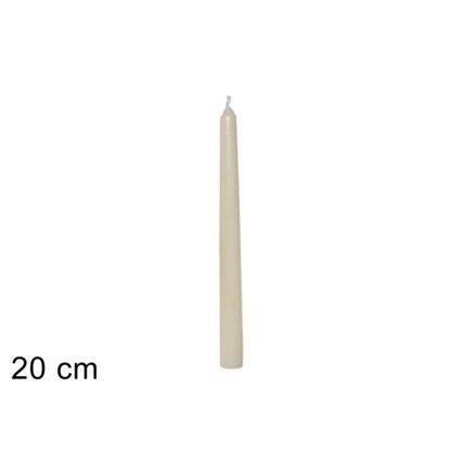 CANDLE IVORY TAPERED 20CM
