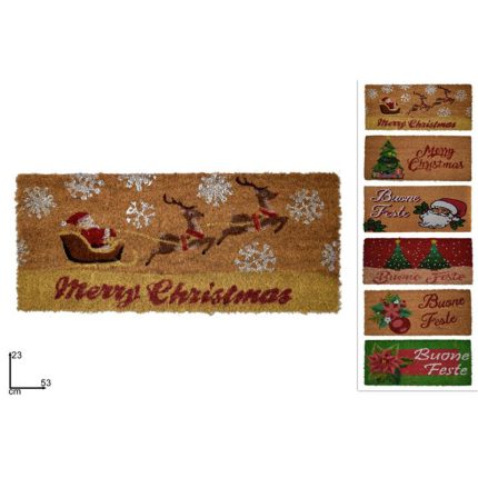 CHRISTMAS DOORMAT 23X53CM 6ASS