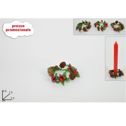 CANDLE WREATH 7.5CM