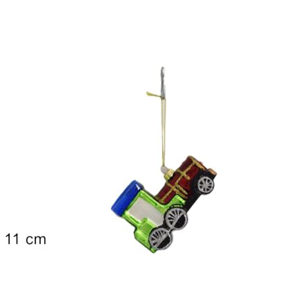 HANGING GLASS TRAIN 11CM