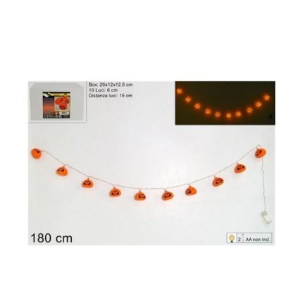 HALLOWEEN PUMKIN/LIGHTSX10 180CM