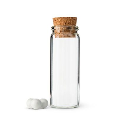 GLASS JAR W/CORK LID 4.5X1.3