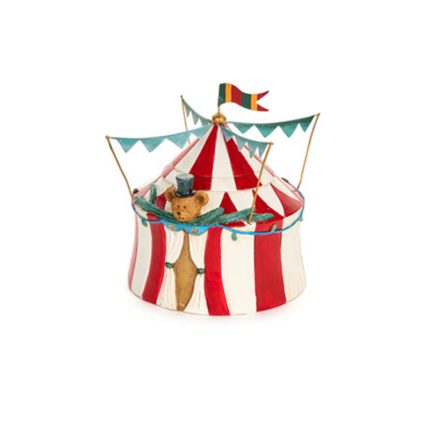 CIRCUS TENT WITH SIGN 13X13X15 CM