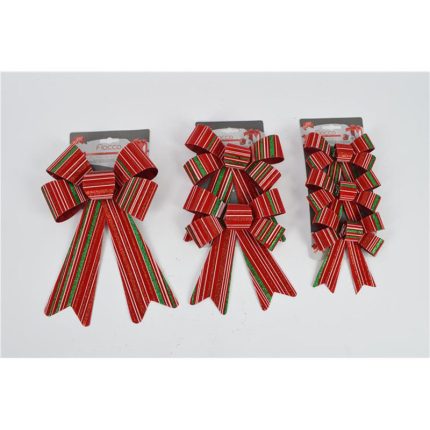 BOWS 3 ASS MULTICOLOR W/GLITTER