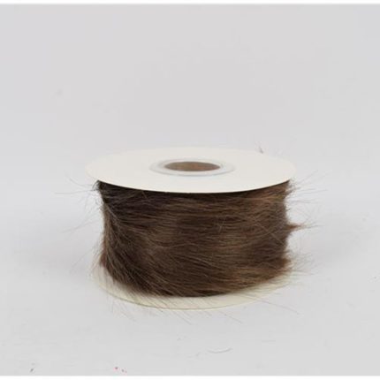 RIBBON BROWN FUR 6.3X270CM