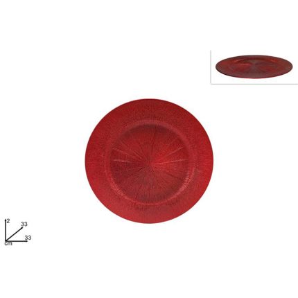 UNDERPLATE RED STRIPE 33CM