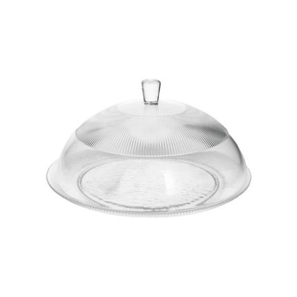 CAKE PLATE W/COVER CM.33H18 CLEAR TRASP