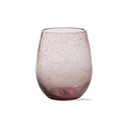 GLASS TUMBLER 380 BUBBLES VIOLA