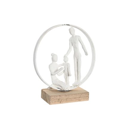 FIGURE MANGO RESIN 23X10X27 FAMILY WHITE