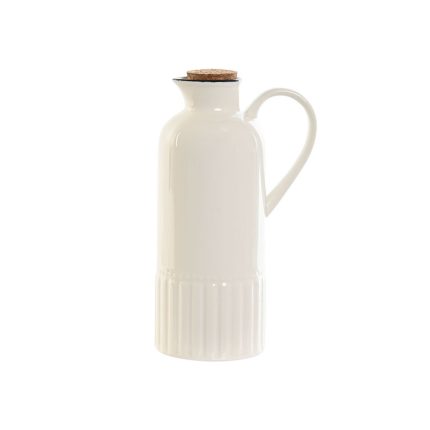 OIL CRUET PORC/ CORK 11X7,7X20 600ML W