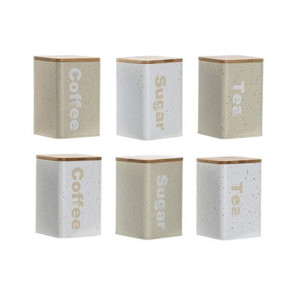 CANISTERS WITH BAMBOO LID 10X10X14,5 2 M