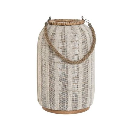 CANDLE HOLDER BAMBOO LINEN 20X20X33 HANL