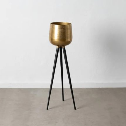 PLANT POT MACETERO GOLD/BLACK METAL 100C