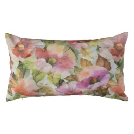 CUSHION FLOWERS FABRIC 50X30CM