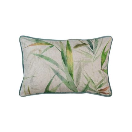 CUSHION BAMBOO GREEN LINEN 45X30CM