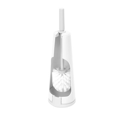 TOILET BRUSH AND HOLDER WHITE