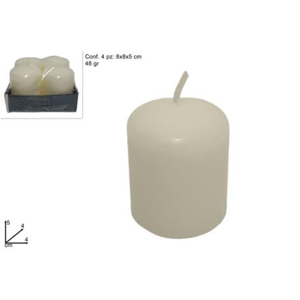 CANDLE 4 PZ IVORY