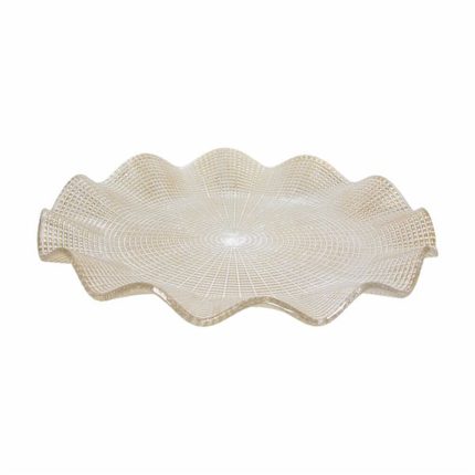 GOLD ROUND PLATE 27CM