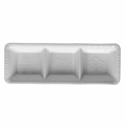CHRISTMAS RECT PLATE 34X12CM ETOILE
