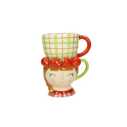 DOUBLE MUG LADY/STRAWBERRY