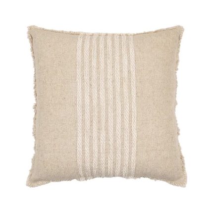 CUSHION STRPES NATURAL WHITE 60X60CM