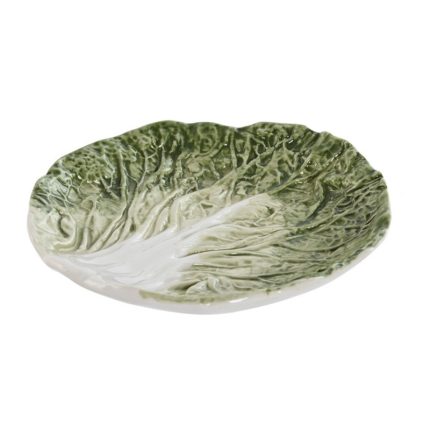 PLATE STONEWARE GREEN 17X15.5X3