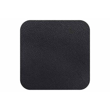 COASTER LEATHER BLACK S/4