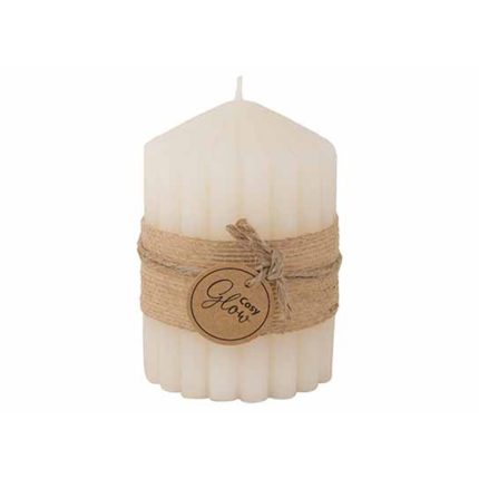 CANDLE CREAM 7X7X10CM