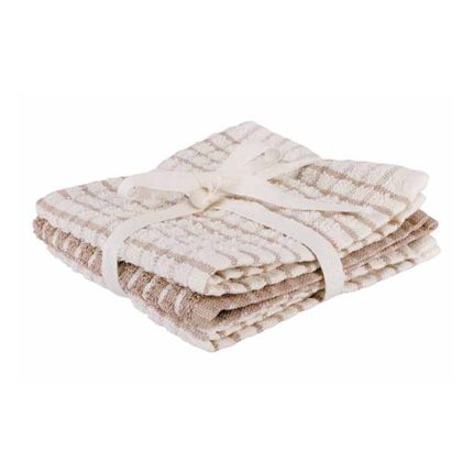 DISHCLOTH SAND S/3 30X30CM