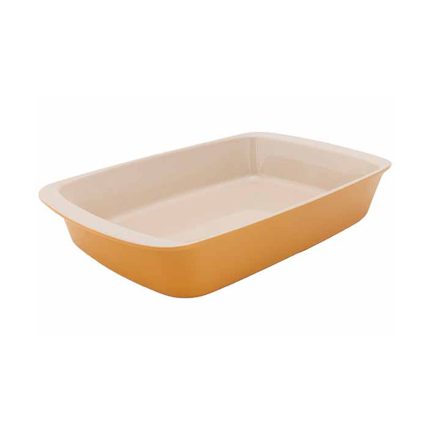 OVEN DISH AMBER GOLD 34.2X21.5X5.8CM