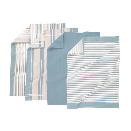 KITCHEN TOWEL 50X70CM S/4 SOFT BLUE