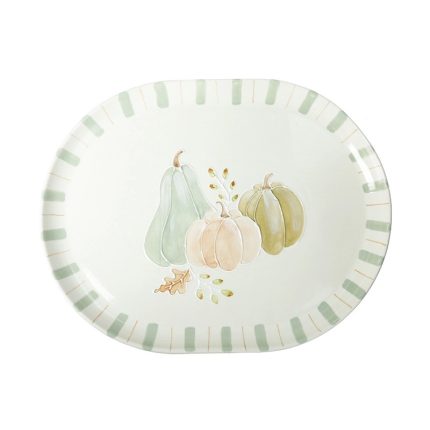 SERVING TRAY W/PUMPKINS