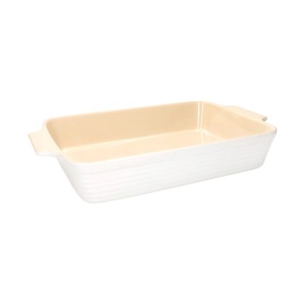 OVEN DISH WHITE STONE 44X27CM
