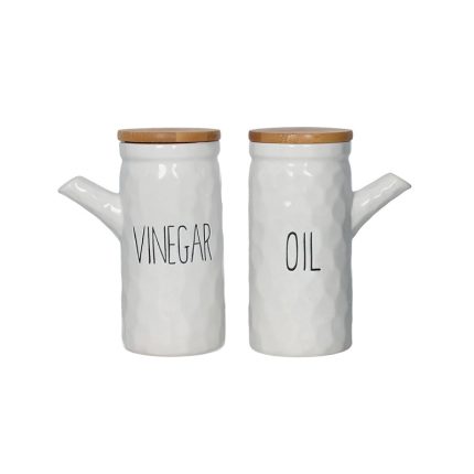 OIL AND VINIGAR SET W/BAMBOO CAP